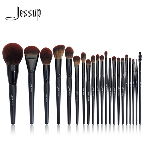 Jessup Makeup brushes brushes Phantom Black 3-21pcs Foundation brush Powder Concealer Eyeshadow Synthetic hair ► Photo 1/6