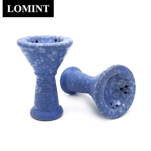 LOMINT Wine Cup Style Ceramic Hookah Bowls Small Shisha Tobacco Bowl Chicha Narguile Accessories Blue Color LM-239 ► Photo 1/6