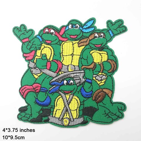 Turtles Cartoon Iron On Embroidered Clothes Patches For Clothing Stickers Garment Wholesale ► Photo 1/3