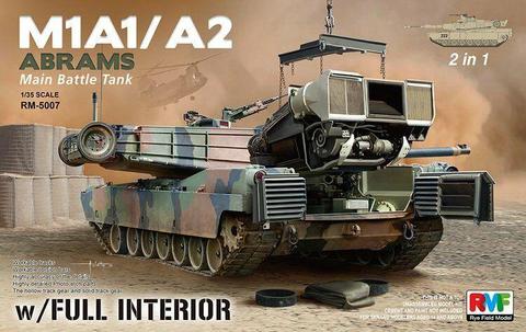 RMF model kit 1/35 RM-5007 M1A1/A2 ABRAMS Main battle tank w/FULL INTERIOR ► Photo 1/1