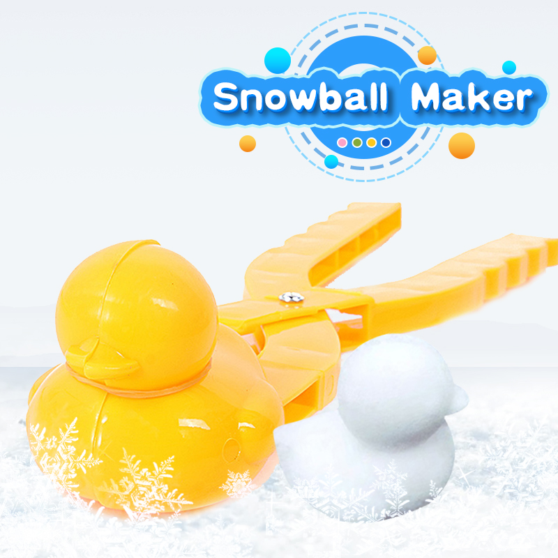 Snow Ball Clip Duck Shape Mold Kids Winter Snowball Fight Outdoor Sand Mold Toy 