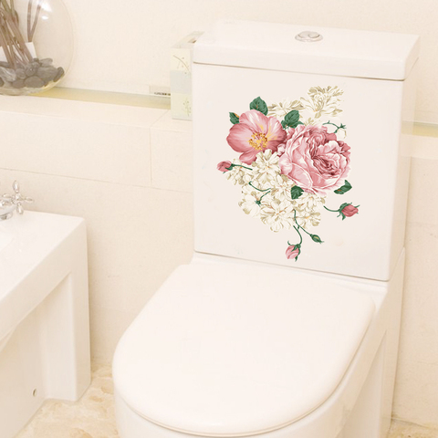 Colorful flower floral vine fridge wall sticker for bathroom toilet refrigerator cupboard decor pvc wall decals diy art gift ► Photo 1/6