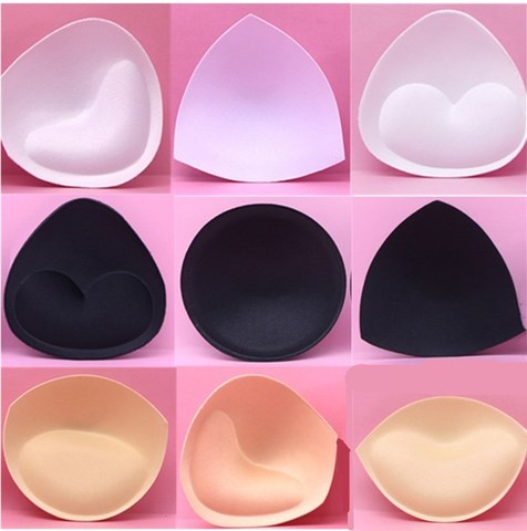 6pcs/3pair Sponge Bra Pads Push Up Breast Enhancer Removeable Bra Padding Inserts Cups for Swimsuit Bikini Padding Intimates ► Photo 1/6