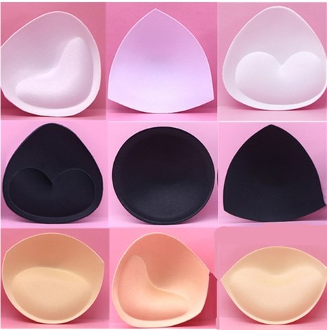 6pcs/3pair Sponge Bra Pads Push Up Breast Enhancer Removeable Bra Padding Inserts Cups for Swimsuit Bikini Padding Intimates ► Photo 1/6