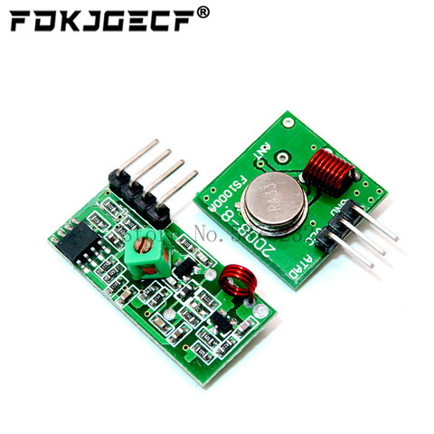 433Mhz RF Wireless Transmitter Module and Receiver Kit 5V DC 433MHZ/315MHZ Wireless For Arduino Raspberry Pi /ARM/MCU WL Diy Kit ► Photo 1/2