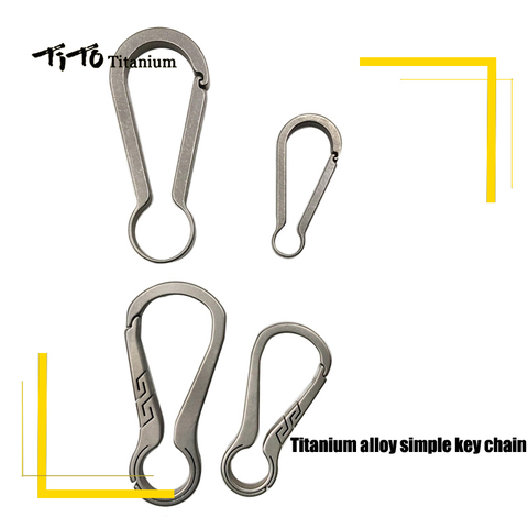 TiTo EDC Titanium Key Chain Multi Titanium carabiner Outdoor camping big /middle / small Titanium Key Ring Car Titanium buckle ► Photo 1/6