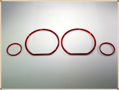 RED Speedometer Gauge Dial Rings Bezel Trim Chrome Tacho Rings for VW Golf MK3 (93-98) / VW Jetta MK3 / Vento (93-99） ► Photo 1/1