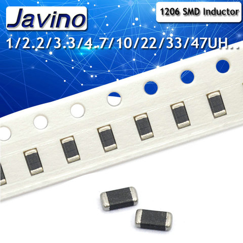 1206 SMD inductance 10% 1/2.2/3.3/4.7/10/22/33/47/100uh 3.2MM*16MM ► Photo 1/2
