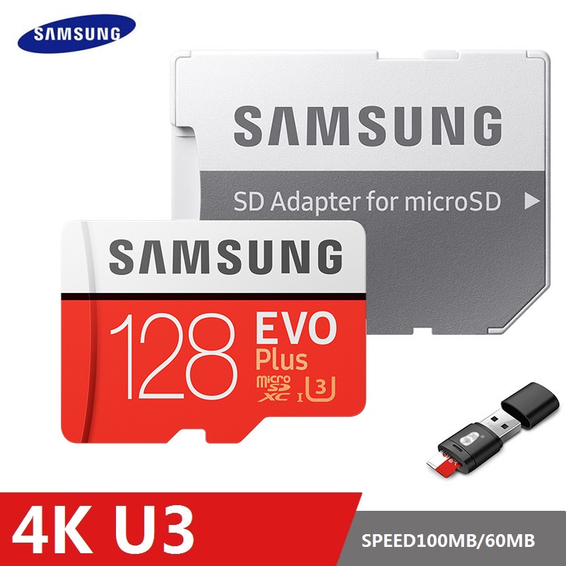 100% Original Samsung Evo+ Micro Sd Card 128gb 16g 32gb Class10 Sdhc Sdxc  Uhs-1 Memory Card 256gb Microsd Tf Card 64gb 80mb/s - Memory Cards -  AliExpress