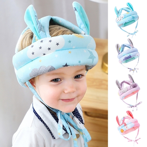 Toddler Infant Baby No Bumps Safety Helmet Hat Cute Cartoon Animal Ears Adjustable Head Cushion Protector Bumper Bonnet Guard Ca ► Photo 1/6