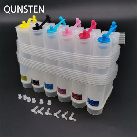 6 Color CISS Outer Ink Tank 85ml Volume Bottle DIY Refill Kit Tool For Epson Canon HP Brother Inkjet Printer Replacement Part ► Photo 1/6