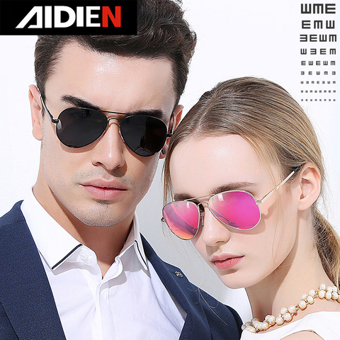 Men women prescription sunglasses female polarized aviation myopia glasses pink blue minus - diopter pilot driving glasses ► Photo 1/6
