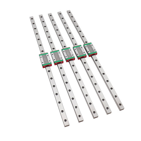 Stainless steel Original Hiwin MGN12 carriages+400mm L MGNR12C linear rails 5pcs for BLV MGN Cube 3d printer Hiwin MGN12H rail ► Photo 1/5