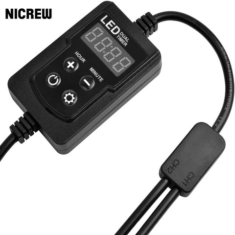 NICREW Dual Channel Aquarium Light Timer LED Digital Dimmer for ClassicLED G2 Fish Tank Light Aquarium Timer LED Light ► Photo 1/6