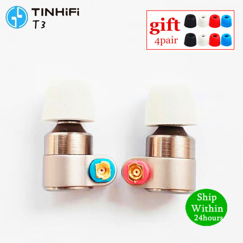 TINHIFI T3 In Ear Earphone 1DD+1BA Knowles Drive HIFI Earphone Metal Earphone Earbud with Gold-plated OFC SPC Cable T2 T3 P1 S2 ► Photo 1/6