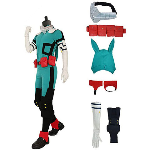 Anime My Hero Academia Cosplay Midoriya Izuku Deku Battle Cosplay Costume Unisex Costume Set Halloween Wig Hair ► Photo 1/5