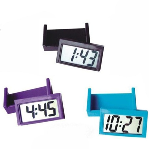 Small Self-Adhesive Car Desk Clock Electronic Watch Gauges Digital LCD Screen ► Photo 1/6