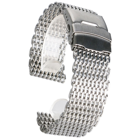 18/20/22/24mm Stainless Steel Milanese Shark Mesh Watches Band Strap Bracelet Replacement Wrist Bracelet ► Photo 1/6