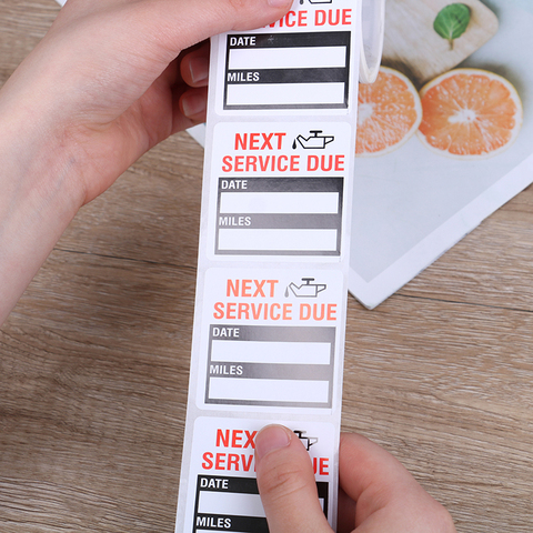 100Pcs/Set Stickers Oil Changes Adhesive Labels Oil Change Stickers Oil Change Service Reminder Sticker ► Photo 1/6