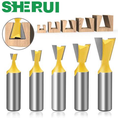 5pcs 12mm Shank 1/2 Dovetail Joint Router Bits Set 14 Degree Woodworking Engraving Bit Milling Cutter for Wood ► Photo 1/6