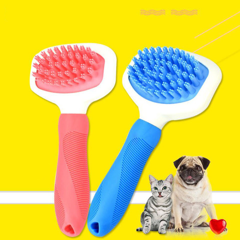 High Quality Silicone Pet Dog Cat Grooming Comb Brush for Bathing Cleaning Massage Plastic Brush Comb for Dogs Cats ► Photo 1/6