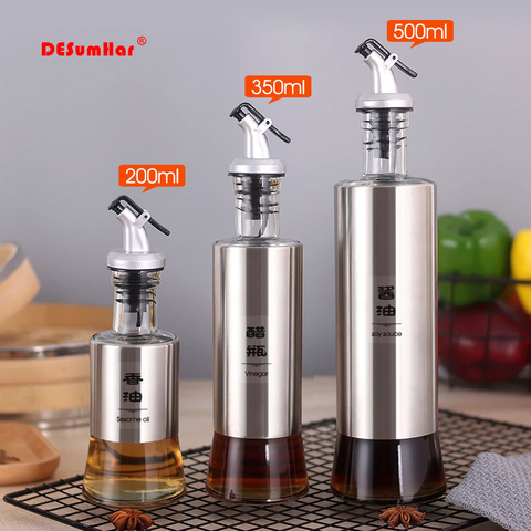 Cooking Seasoning Oil Bottle Sauce Bottle Glass Storage Bottles for Oil and  Vinegar Creative Oil Dispenser For Kitchen Accessory