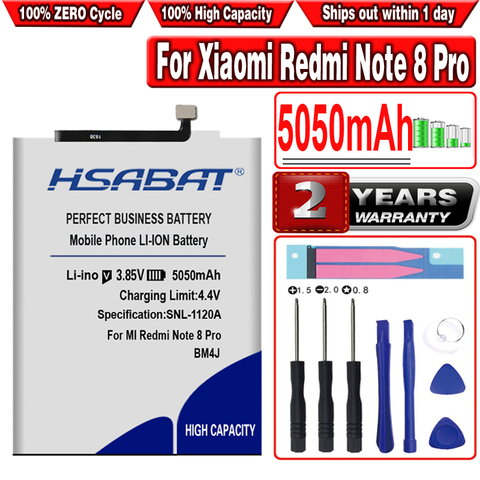 HSABAT 5050mAh BM4J Battery For Xiaomi Redmi Note 8 Pro Redmi note8 Pro ► Photo 1/6