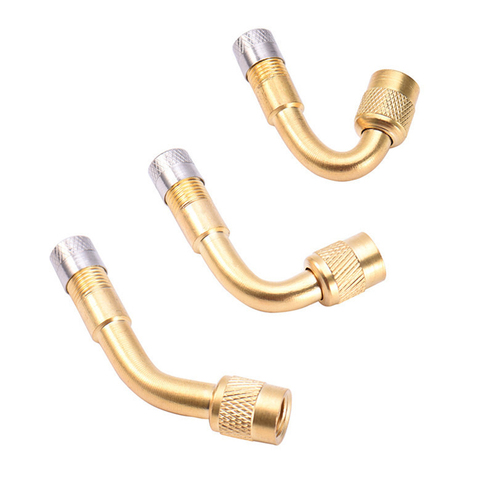 2 PCs Valve extension metal bent 45/90/135 degree for car, truck, bent valve, wheel adapter ► Photo 1/6