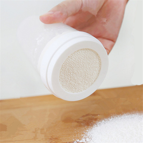 Household Plastic Powder Chocolate Shaker Icing Sugar Powder Flour Powder Cocoa DIY Coffee Sifter Shaker With Cover Bakeware ► Photo 1/5
