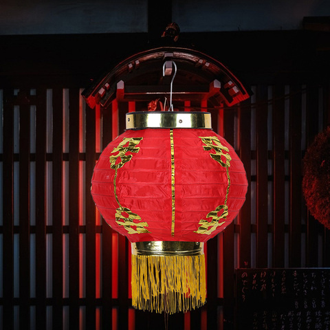 Waterproof 8 inch Chinese Cloth Hanging Lanterns Pub House Restaurant Decorative Craft Festival Lantern with Tasse ► Photo 1/6