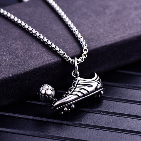 Wukaka Hip hop football shoe Pendant men's necklace Chain for Boy Pendants Punk Necklaces Man Jewelry ► Photo 1/6