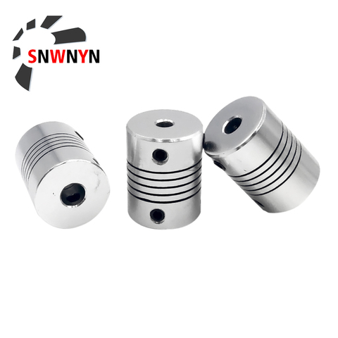 D19L25 8x10mm Aluminium Coupling CNC Motor Flexible Shaft BW Coupling OD 19x25mm Connector Solid Rubber Pad 4/5/6/6.35/7/8/10mm ► Photo 1/6