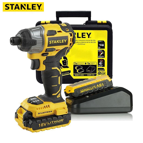 STANLEY Impact Wrench Electric Driver 18V Brushless Wrench Socket 2000mAh Li-ion Battery Hand Drill Installation Power Tools ► Photo 1/6