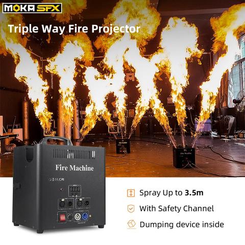 MOKA SFX Stage Triple Flame Projector Dmx Fire Machine Outdoor Dj Jet Flame Machine 5 Dmx Chs High Quality Valve Lcd Display ► Photo 1/6