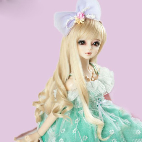 1/3 1/4 1/6 1/8 Bjd SD Wig Blonde Wavy Hair High Temperature Wire BJD Wig For BJD Doll Many Colors ► Photo 1/6