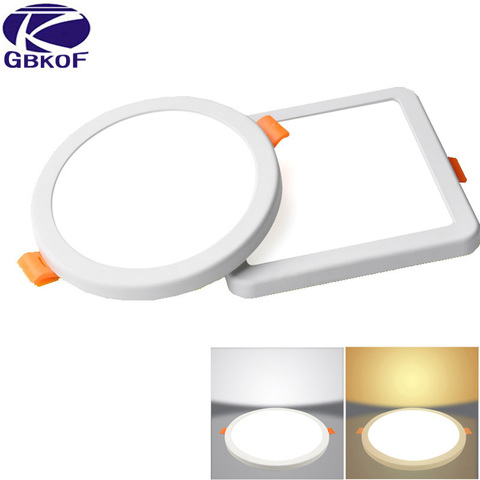 LED Panel Lights Ultrathin Surface Downlight 6W 8W 15W 20W 220V Square Round Panel Light White/Warm Indoor Bedroom LED Light ► Photo 1/6