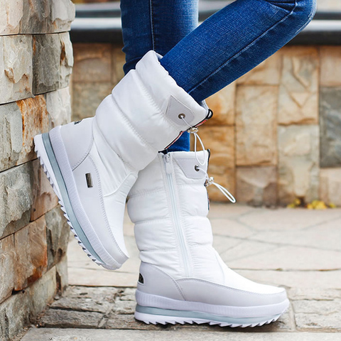 Winter Boots Women Platform Boots Rubber Anti-slip Waterproof Snow Boots For Women Shoes Thick Plush Warm Winter Shoes Female ► Photo 1/6