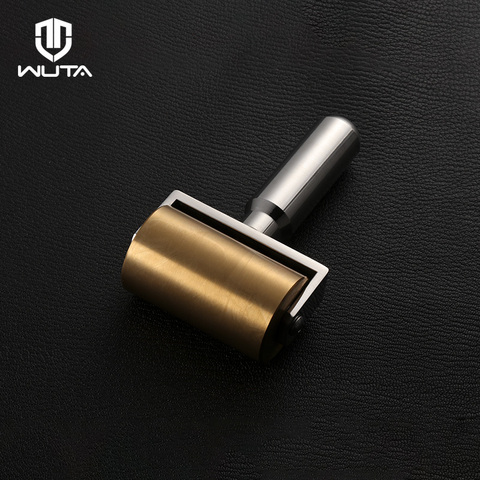 WUTA Original Design Solid Brass+Stainless Steell Leathercraft Roller Edge Creaser&Smoother Glue Laminating DIY Tools 65mm-1000g ► Photo 1/4