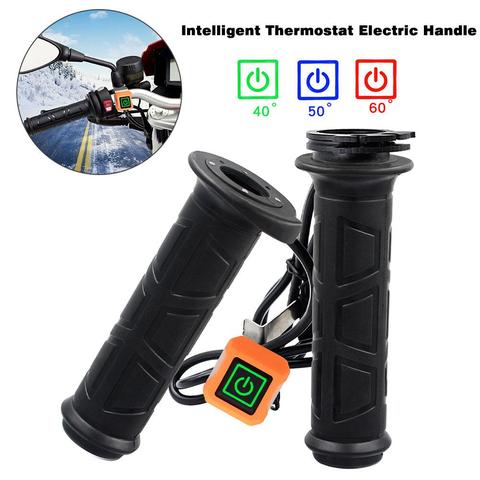 Motorcycle Electric Heating Warmer Handlebar Heated Molded Grips Warmers Motorbike Heating Handle Heated Grips Set ► Photo 1/5