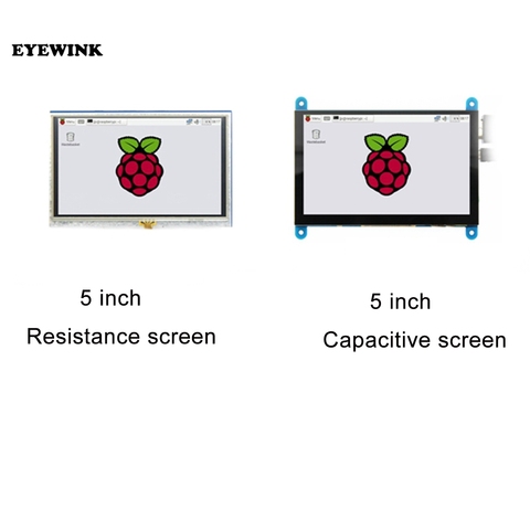 LCD module 5.0 inch Pi TFT 5 inch Resistive Touch Screen 5.0 inch LCD shield module HDMI interface for Raspberry Pi 3 A+/B+/2B ► Photo 1/5