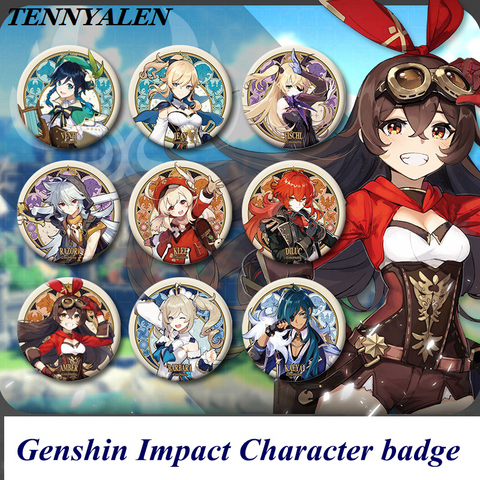 2022 New Game Genshin Impact Cosplay Accessories Anime Props Project Amber Kaeya Klee Character Badge Logo Christmas Kids Gifts ► Photo 1/6