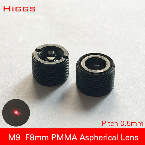 High quality M9 pitch 0.5mm focus length 8mm Acrylic PMMA aspherical lens laser Optical collimating lens Customizable ► Photo 1/4