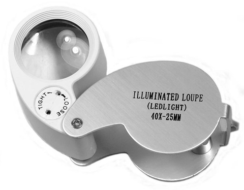 Magnifier kromatech jewelry 40x, 25mm, with backlight (2 led) mg21011 ► Photo 1/1