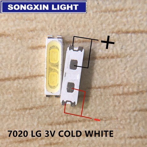 100pcs FOR LG Innotek LED LED Backlight 0.5W 7020 3V Cool white 40LM TV Application  LEWWS72R24GZ00 ► Photo 1/6