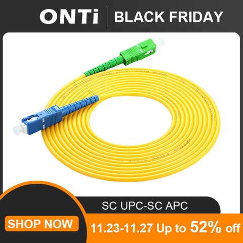 ONTi 10 Pcs SC APC to SC UPC Simplex 2.0mm 3.0mm PVC Single Mode Fiber Patch Cable jumper fiber patch cord fibra optica ► Photo 1/5