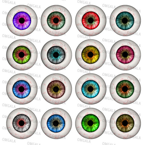 10-50PCS glass eyes cabochons Round 6MM-30MM Round Dome Dragon Eye Dragon Cat Eye Toys DIY Jewelry Accessory MIX Pupil Eye Cameo ► Photo 1/1