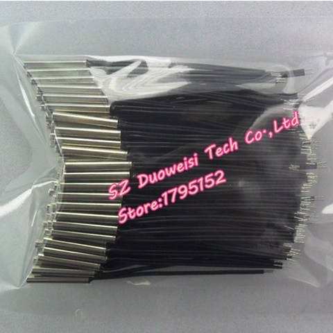 10pcs/lot NTC thermistor temperature sensor 3950 5K 10K 20K 50K 100K 5% 60MM 28# 3*20 ► Photo 1/2