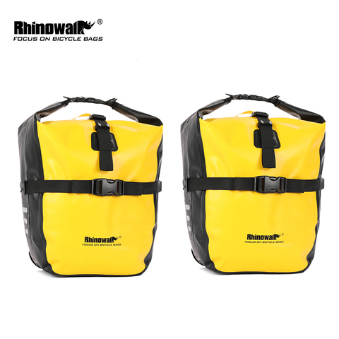 Rhinowalk 2 Pieces 20L Waterproof Bicycle Pannier Bag Bike Accessories Portable Bike Bag Trunk Pack Cycling Travel Cycling Bag ► Photo 1/6