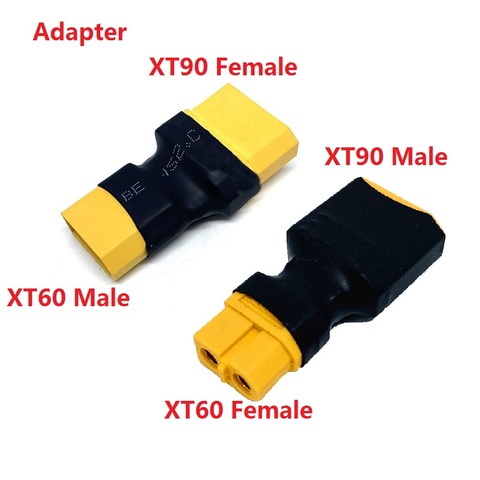XT60 Male / Female To XT90 Male / Female  and T-Plug Male/Female To XT90 Male/Female Connector Conversion Adapter for RC Battery ► Photo 1/6