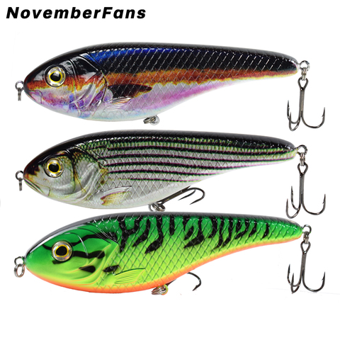 NovemberFans Big Game Jerkbait 15cm 81g Jerk Wobblers Bait Sinking Slide Fishing Lure Pike Musky  Fishing Tackle ► Photo 1/5